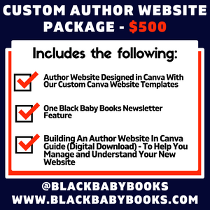 Custom Canva Author Website + Canva Guide & Newsletter Promo